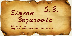 Simeon Buzurović vizit kartica